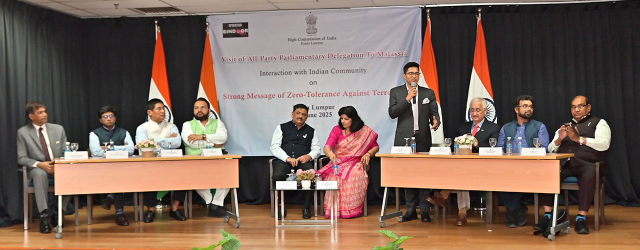 All-Party Parliamentary Delegation, Led by Hon’ble MP Sanjay Kumar Jha, Engages with the Indian Community During Visit to Malaysia